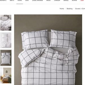 Urban Outfitters Distressed Check Duvet Set Twin/Twin XL - NIP